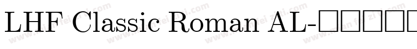 LHF Classic Roman AL字体转换